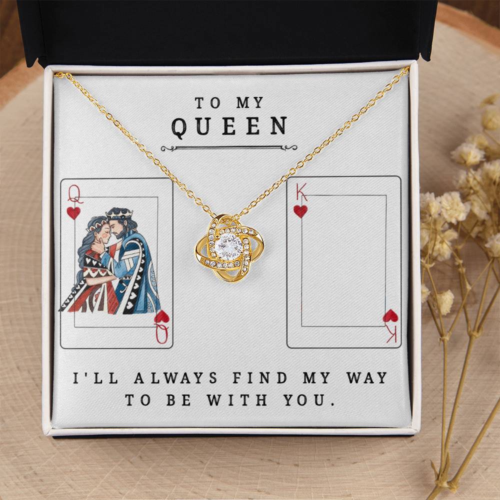 I'll Always Find My Way To Be With  Love Knot Necklace