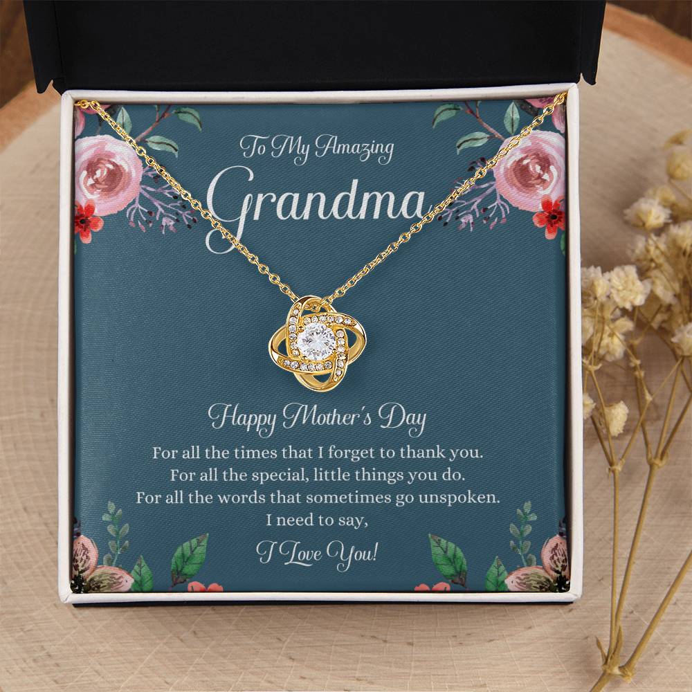 Mothers Day Gift For Grandma Grandma Mothers Day Gift Grandma Necklace Gift On Mothers Day Mothers Day Jewelry For Grandma Love Knot Necklace