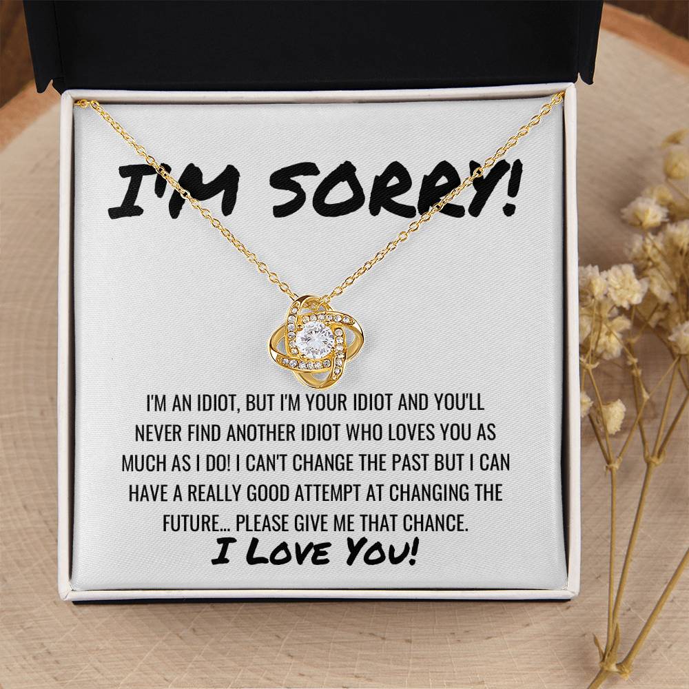 Sorry Apology Necklace 8 Love Knot Necklace