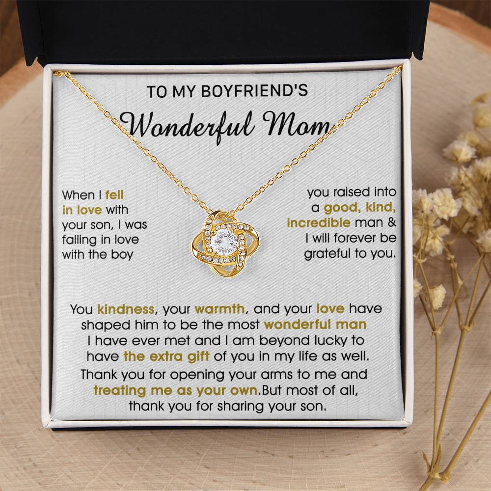 Gift For Boyfriend's Mom - As Your Own - Love Knot Love Knot Necklace