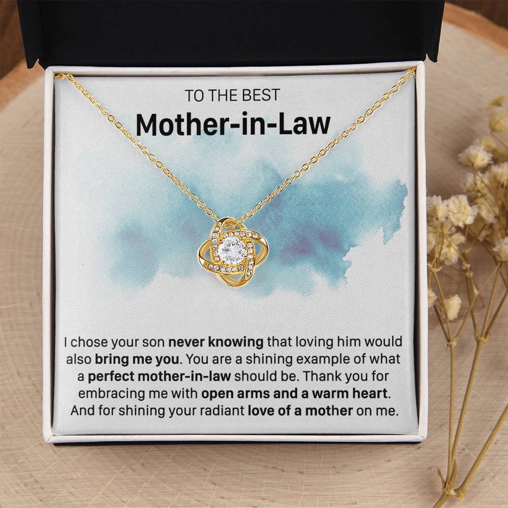 Gift For Mother-In-Law Never Knowing Shining Example Love Knot Necklace Love Knot Necklace
