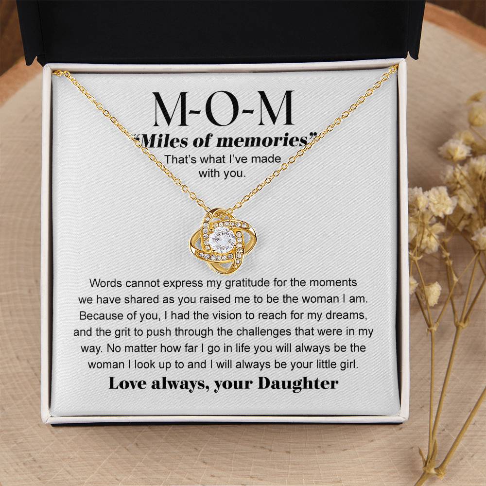 To My Mom Love Knot Necklace