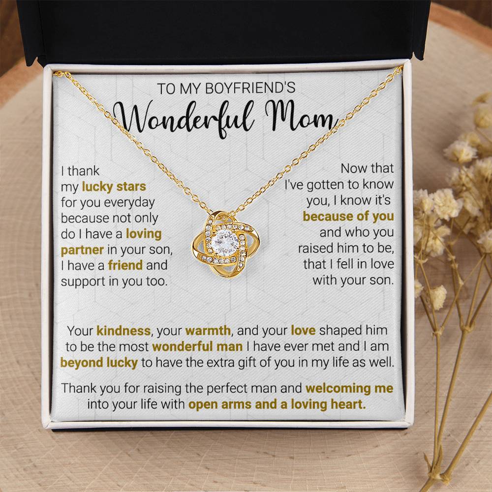 Gift For Boyfriend's Mom - Lucky Stars - Love Knot Love Knot Necklace