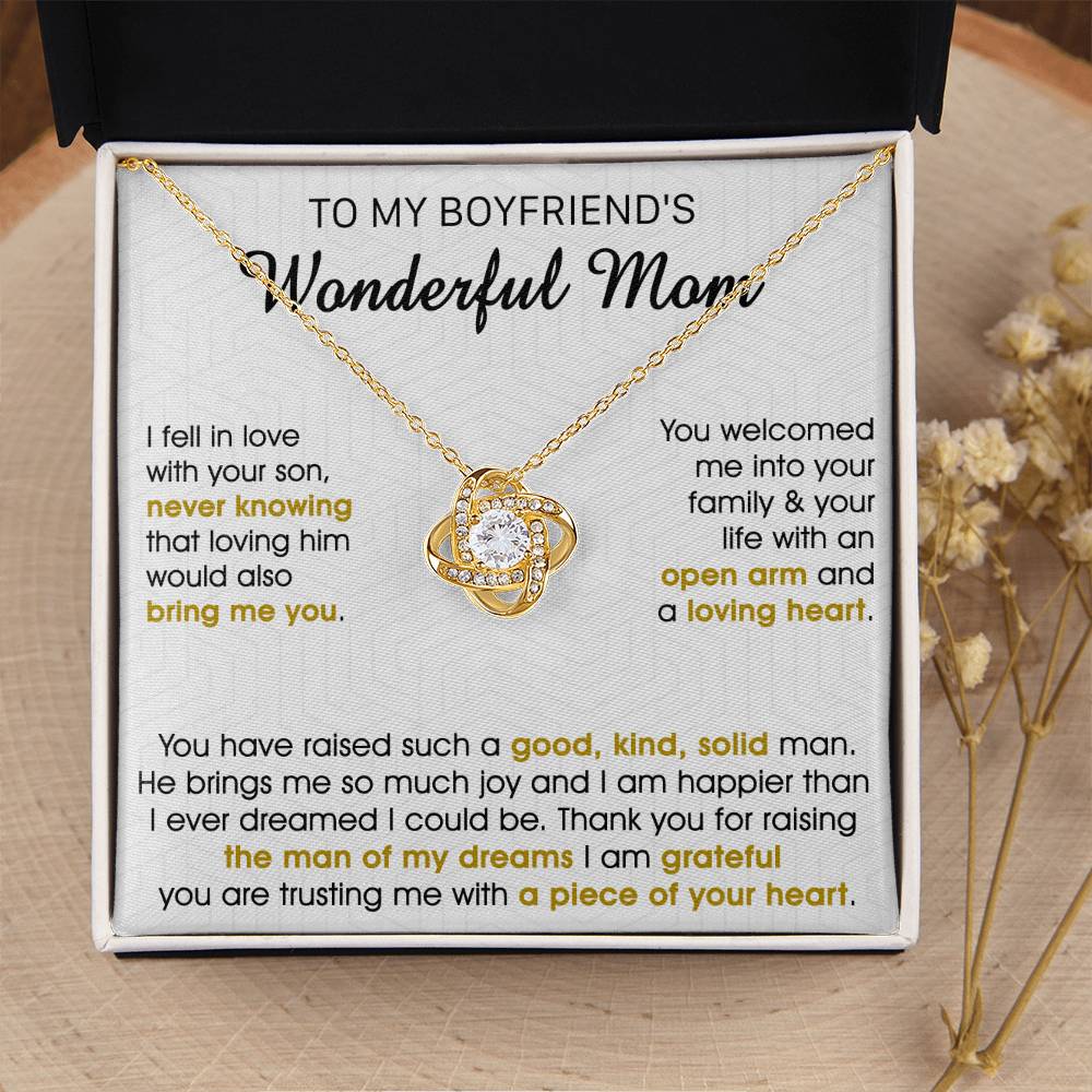 Gift For Boyfriend's Mom Bring Welcomed Solid Man Love Knot Necklace Love Knot Necklace