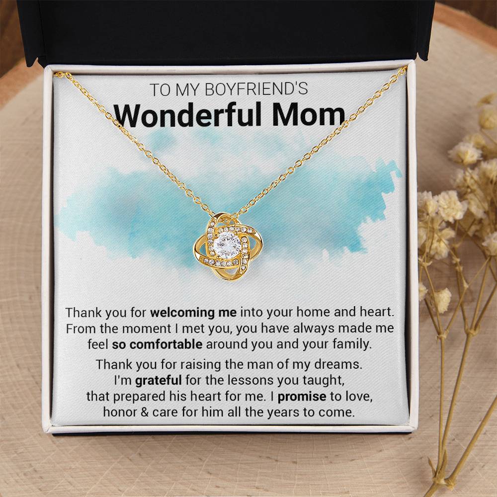 Gift For Boyfriend's Mom Comfortable Prepared Love Knot Necklace Love Knot Necklace