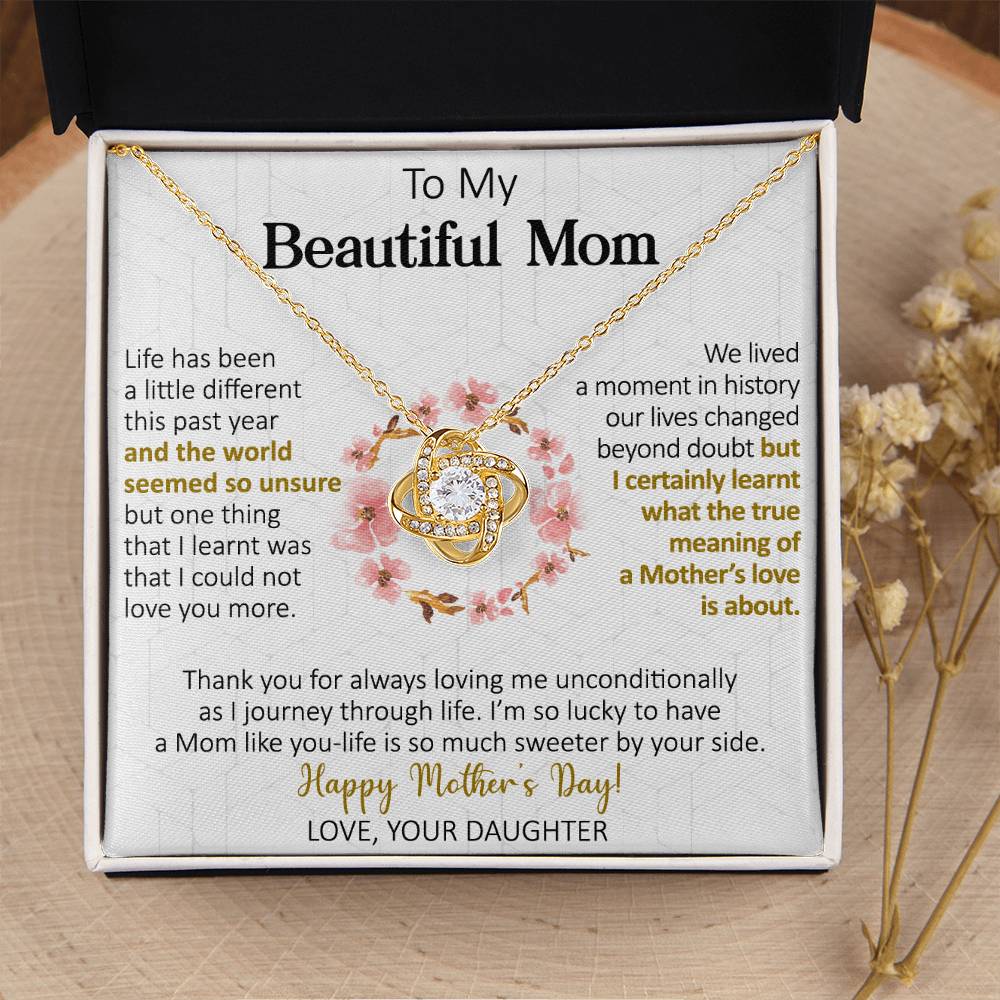 Gift For Mom - True Meaning - Love Knot Love Knot Necklace