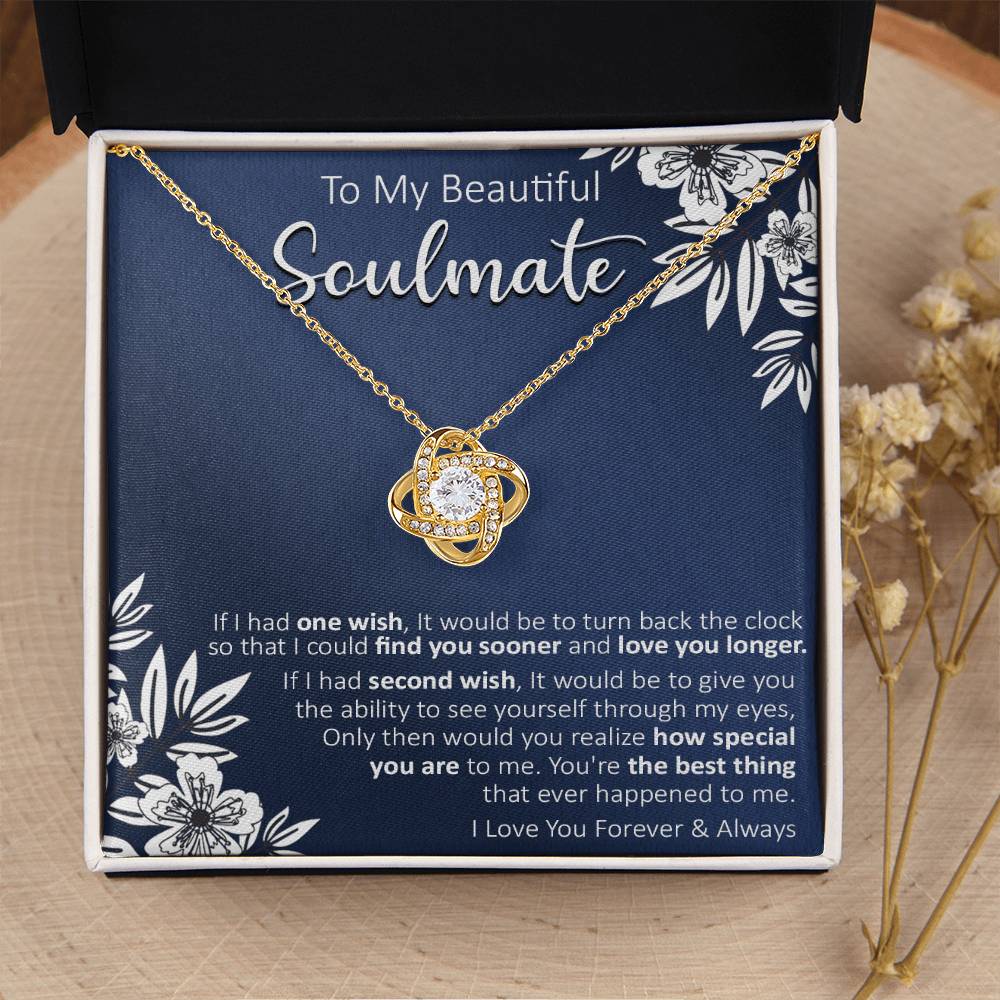 Gift For Your Soulmate - Love U Longer - Love Knot Love Knot Necklace