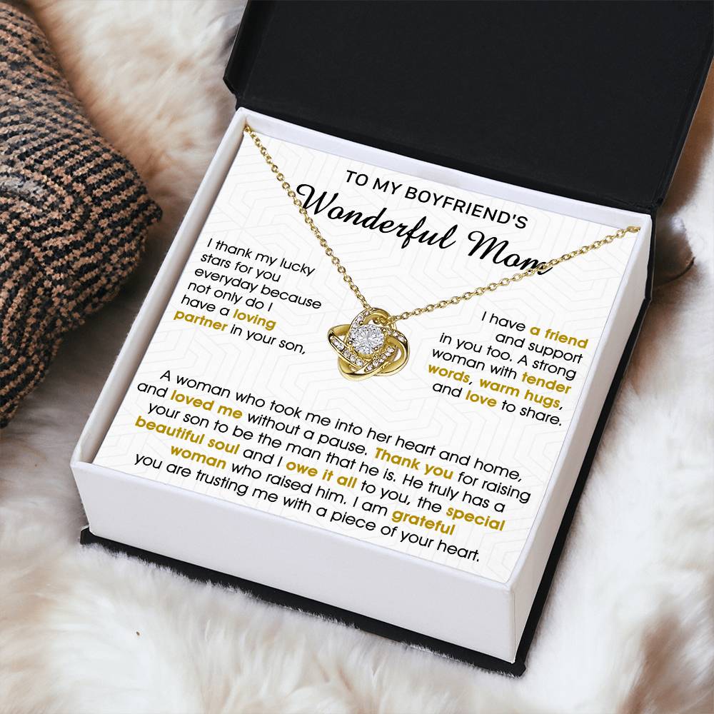 Gift For Boyfriend's Mom - Tender Words - Love Knot Love Knot Necklace