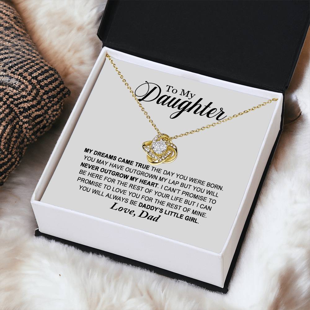 Daughter - You Will Always Be Daddy's Little Girl - Ne(1) Love Knot Necklace
