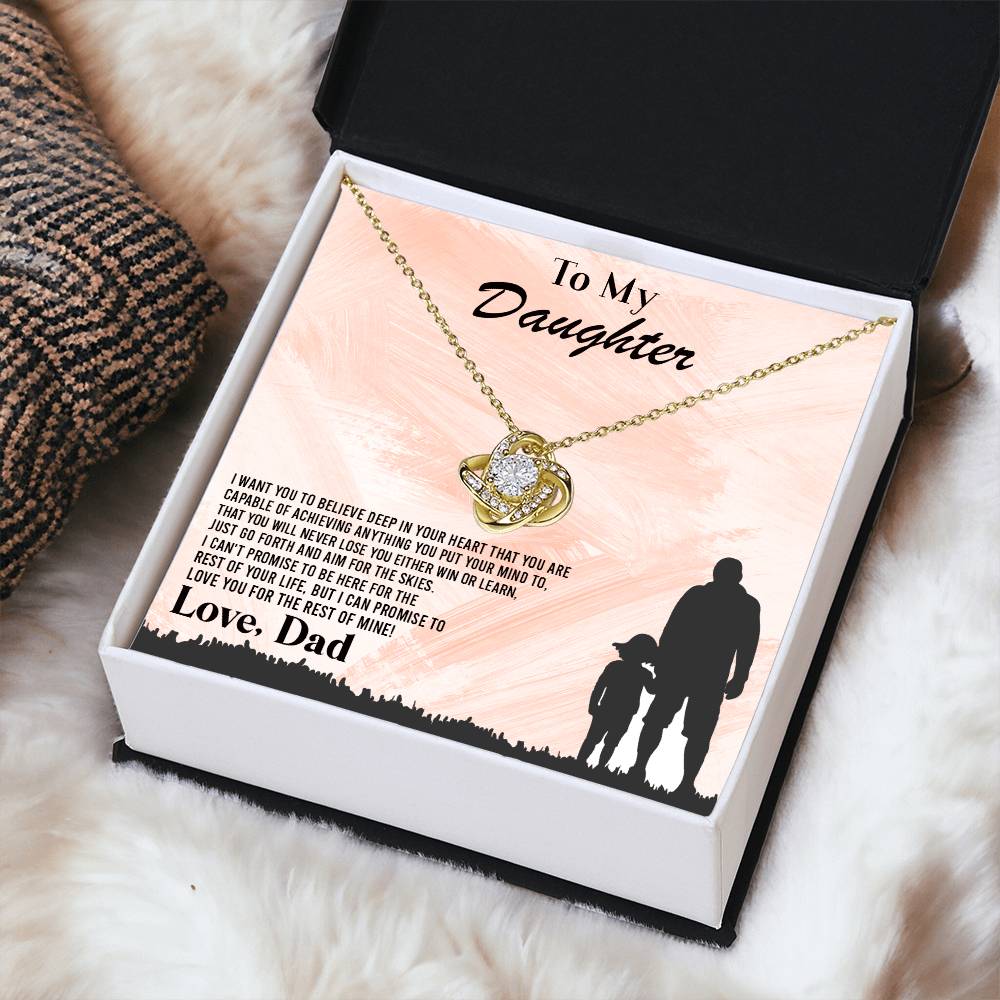I Want You To Believe Deep In Your Heart ❤️ Love Knot Necklace