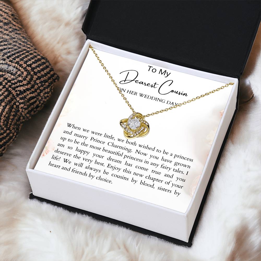 To My Cousin On Her Wedding Day Gift. Wedding Gift For Cousin. Gift Idea For Cousin'S We Love Knot Necklace