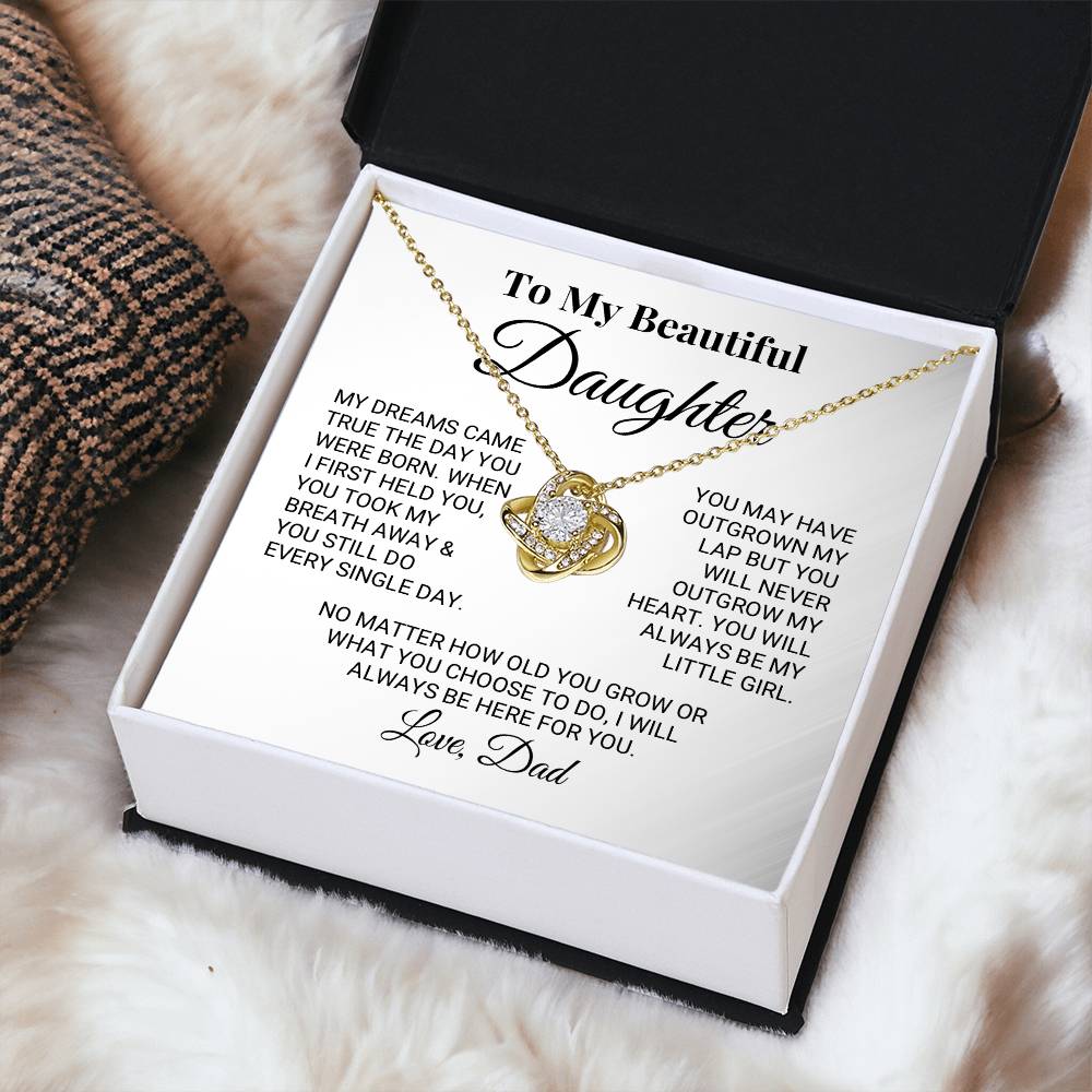 My Little Girl Daughter 1 Love Knot Necklace