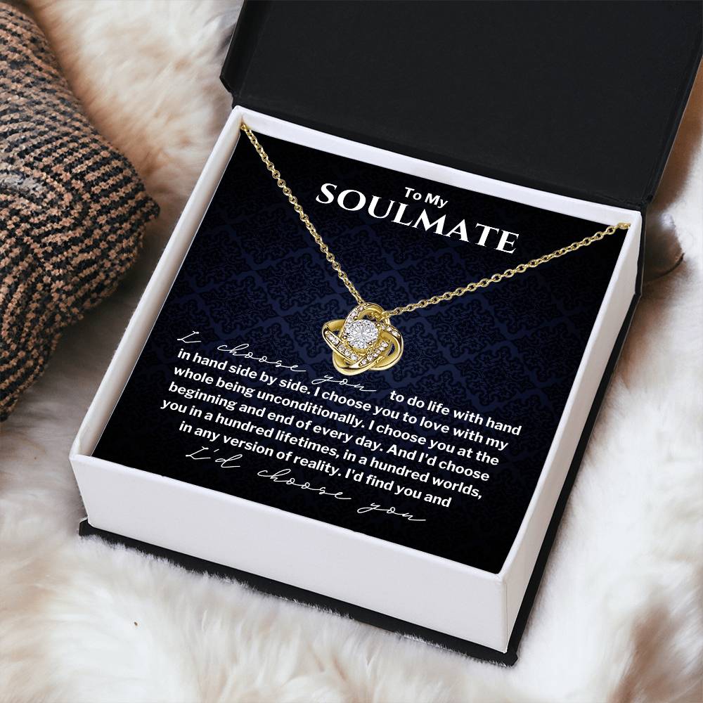 Soulmate - I Choose  Love Knot Necklace