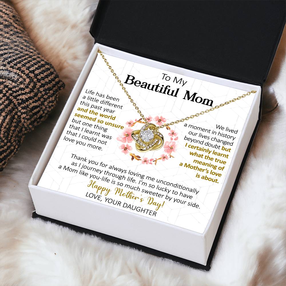 Gift For Mom - True Meaning - Love Knot Love Knot Necklace