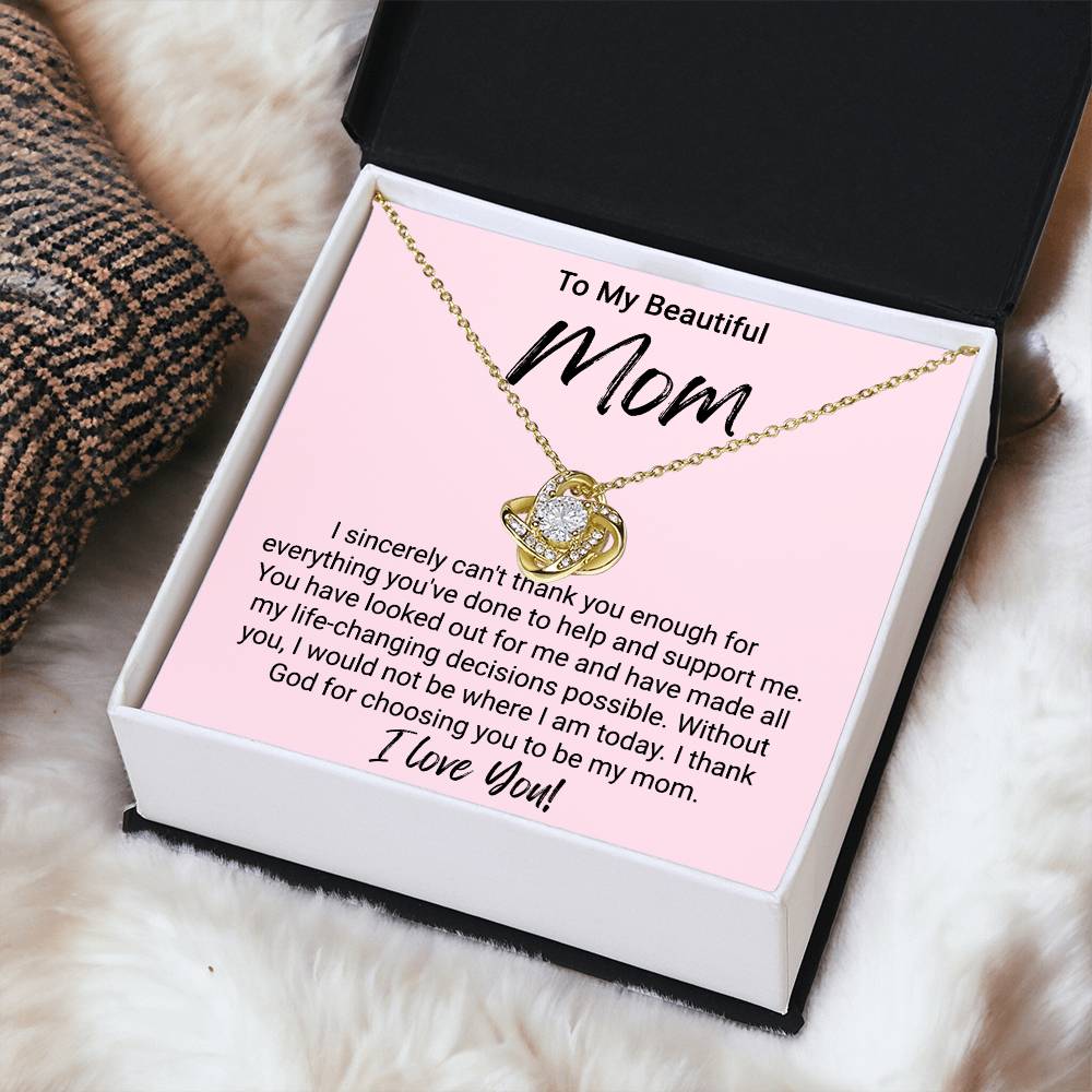 Gift For Mom - Love Knot Necklace 7 Love Knot Necklace