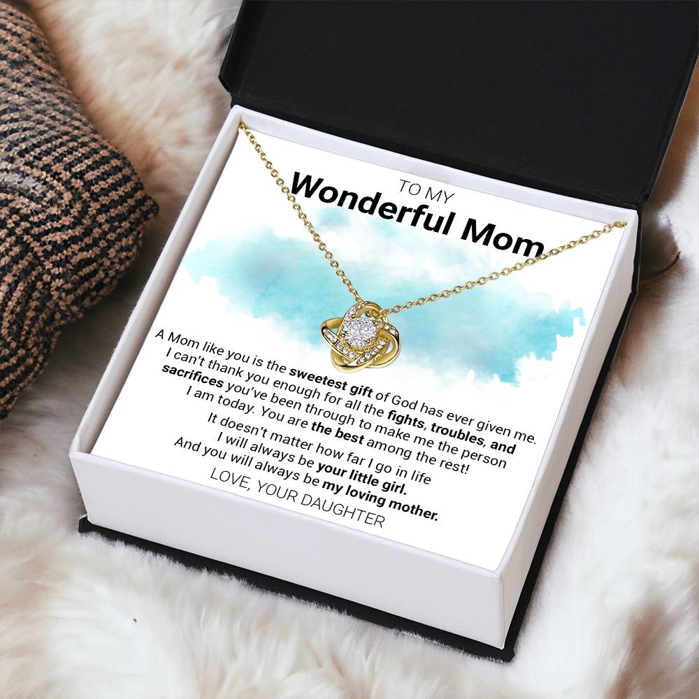 Gift For Mom - Thank You - Love Knot Love Knot Necklace