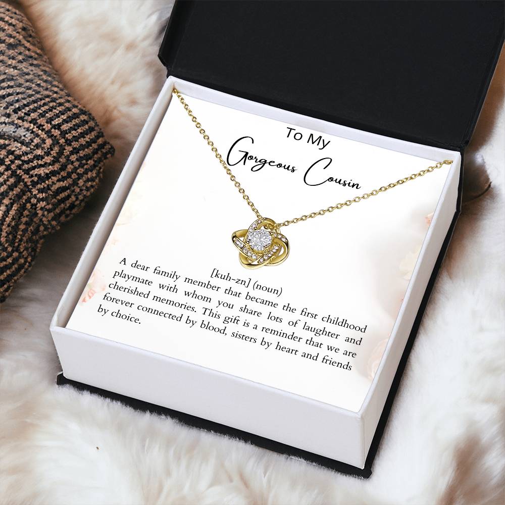 Cousin Gift Idea. Gift For My Cousin. For My Best Cousin. Jewelry For C Love Knot Necklace