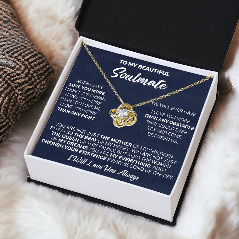 Gift For Your Soulmate - Love You More The Mother Love Knot Necklace Love Knot Necklace