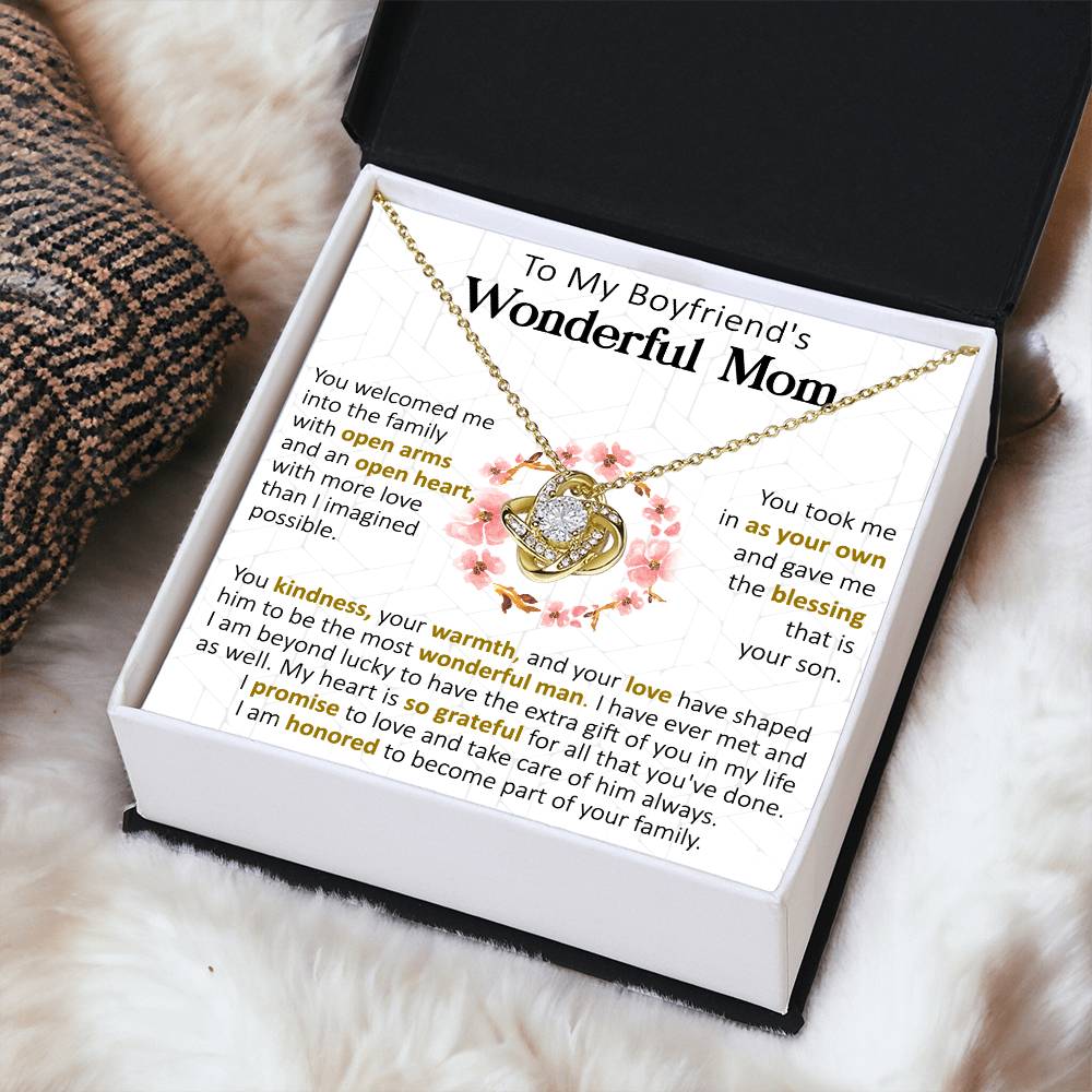 Gift For Boyfriend's Mom Welcomed Kindness Warmth Love Knot Necklace Love Knot Necklace
