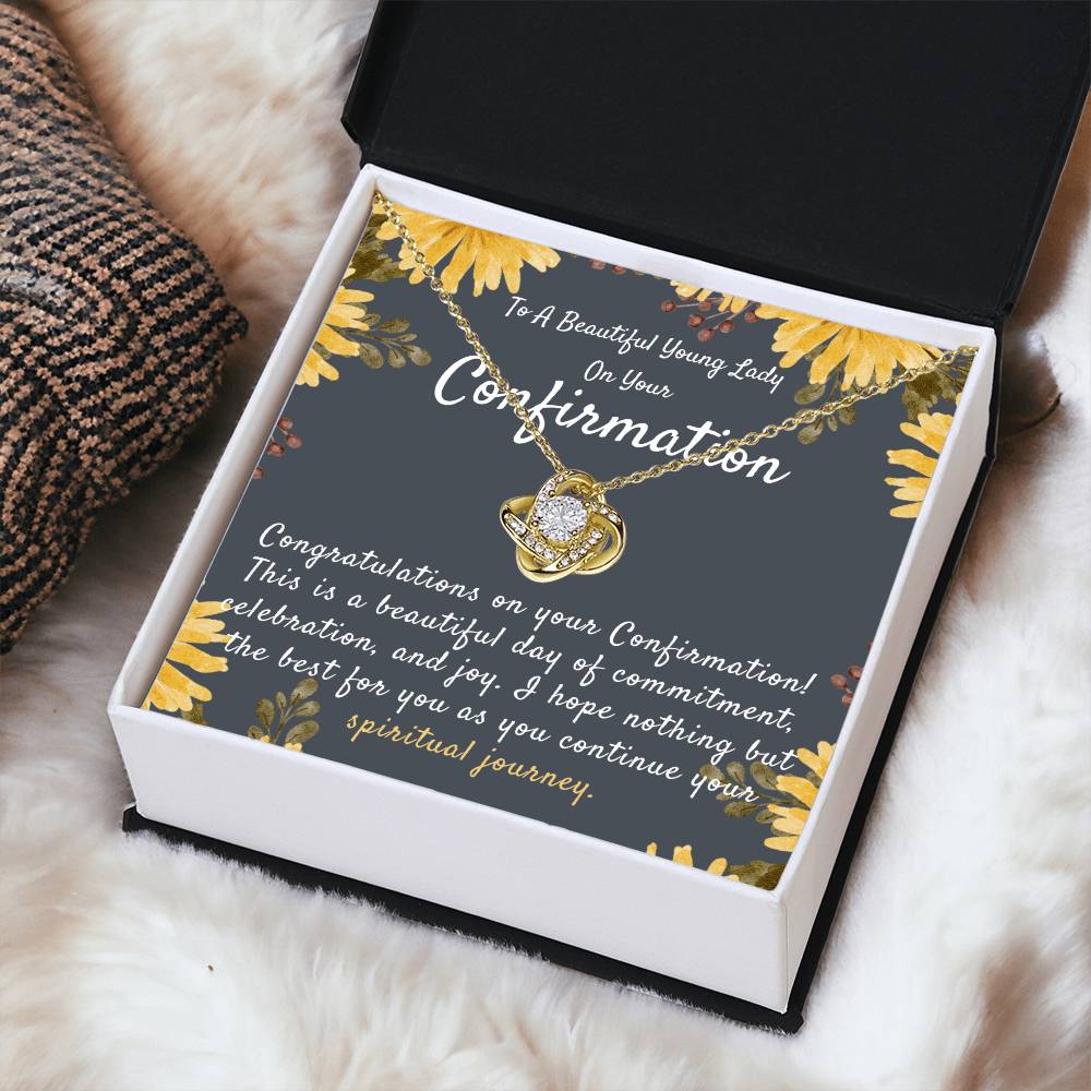 Confirmation Gift For Girls Confirmation Granddaughter Goddaughter Confirmation Confirmation Gift Ideas For Girls Catholic Confirmation Love Knot Necklace