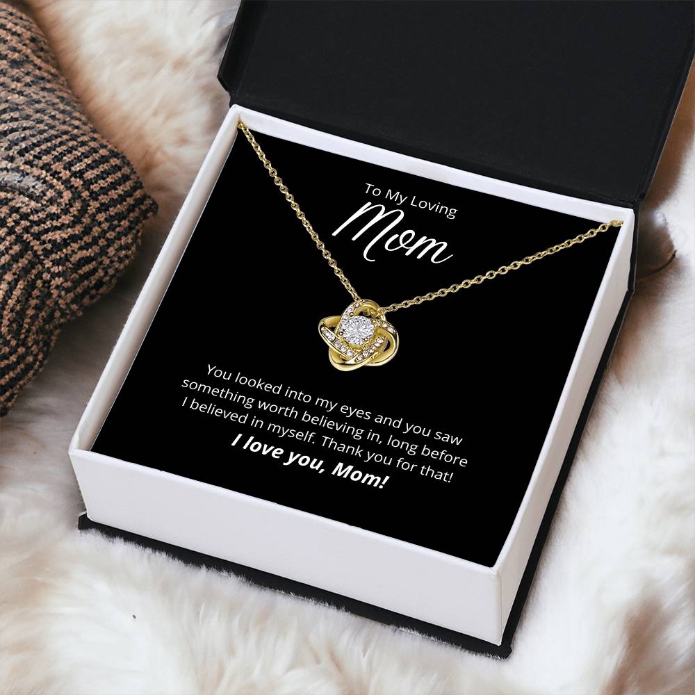 Thank You For Believing In Me 💐 Love Knot Necklace