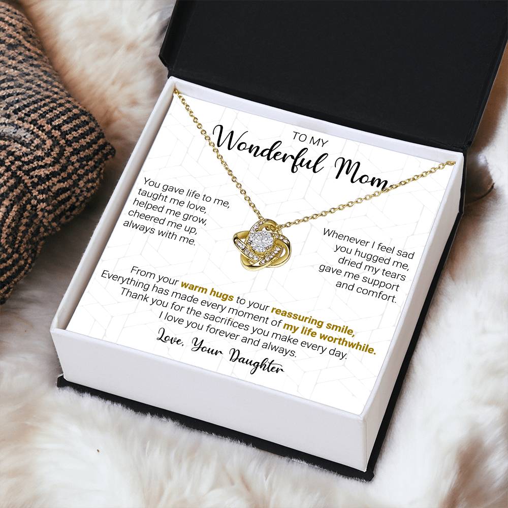 Gift For Mom - Dry My Tear - Love Knot Love Knot Necklace