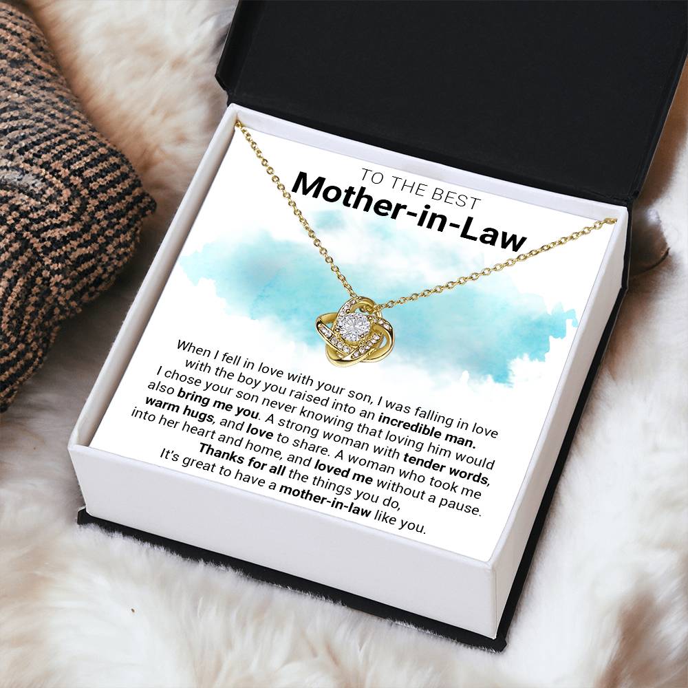 Gift For Mother-In-Law - Without A Pause - Love Knot Love Knot Necklace