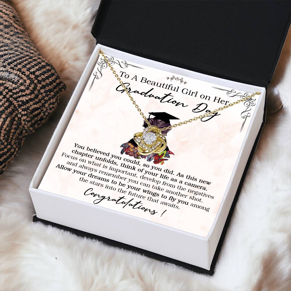 Graduation Gift For Her High School College Graduation Daughter Graduation Jewelry Gift Love Knot Necklace