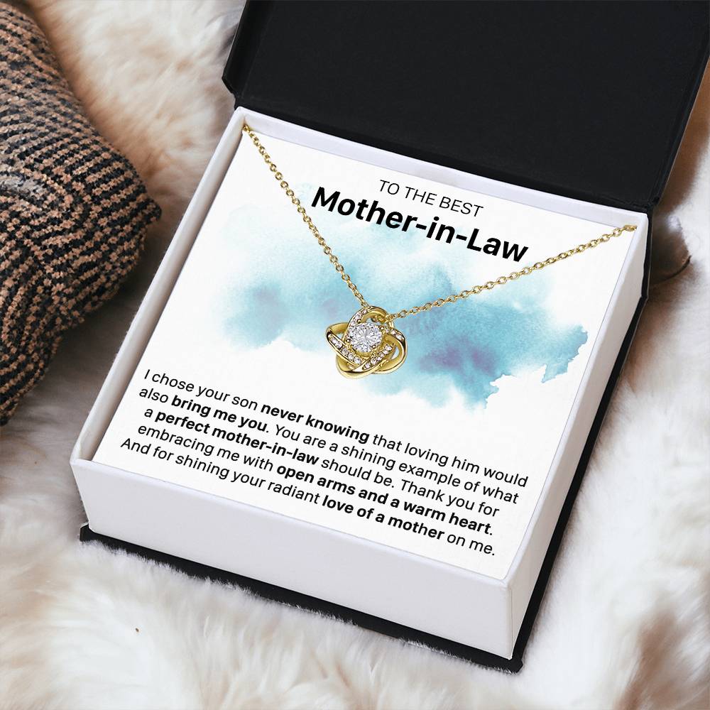 Gift For Mother-In-Law Never Knowing Shining Example Love Knot Necklace Love Knot Necklace