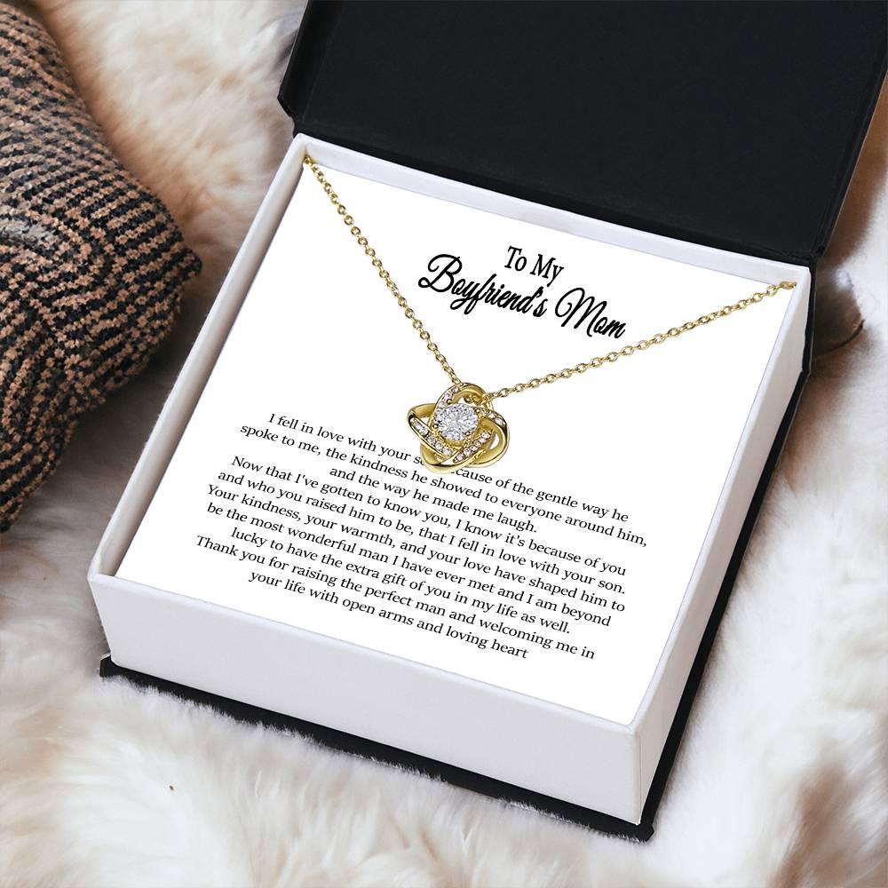 To My Boyfriend's Mom Boyfriend's Mom Gift To My Boyfriends Mom Gift Mother's Day Gift Birthday Gift Thank You Or Jus Love Knot Necklace
