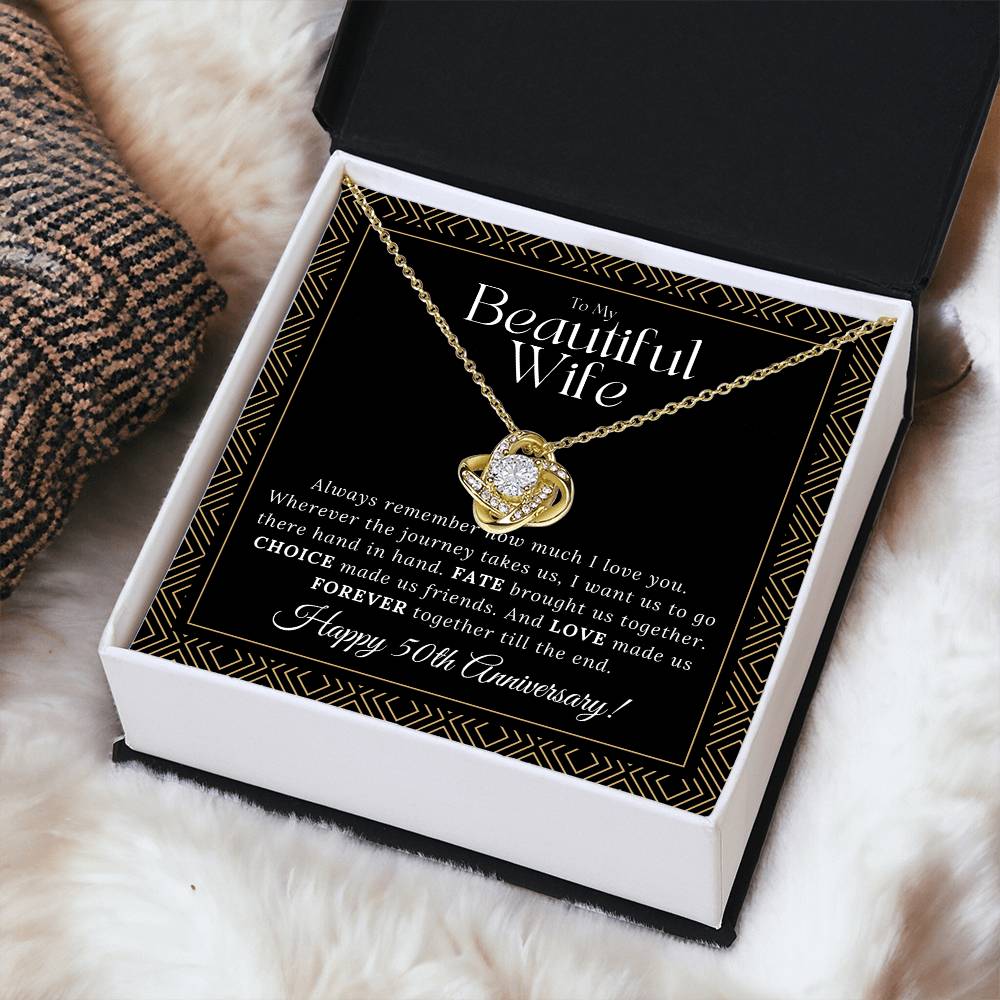 50 Year Anniversary Gift For Wife 50 Year Anniversary Gifts 50 Year Wedding Anniversary Gift Ideas 50Th Wedding Anniversary Gift F Love Knot Necklace