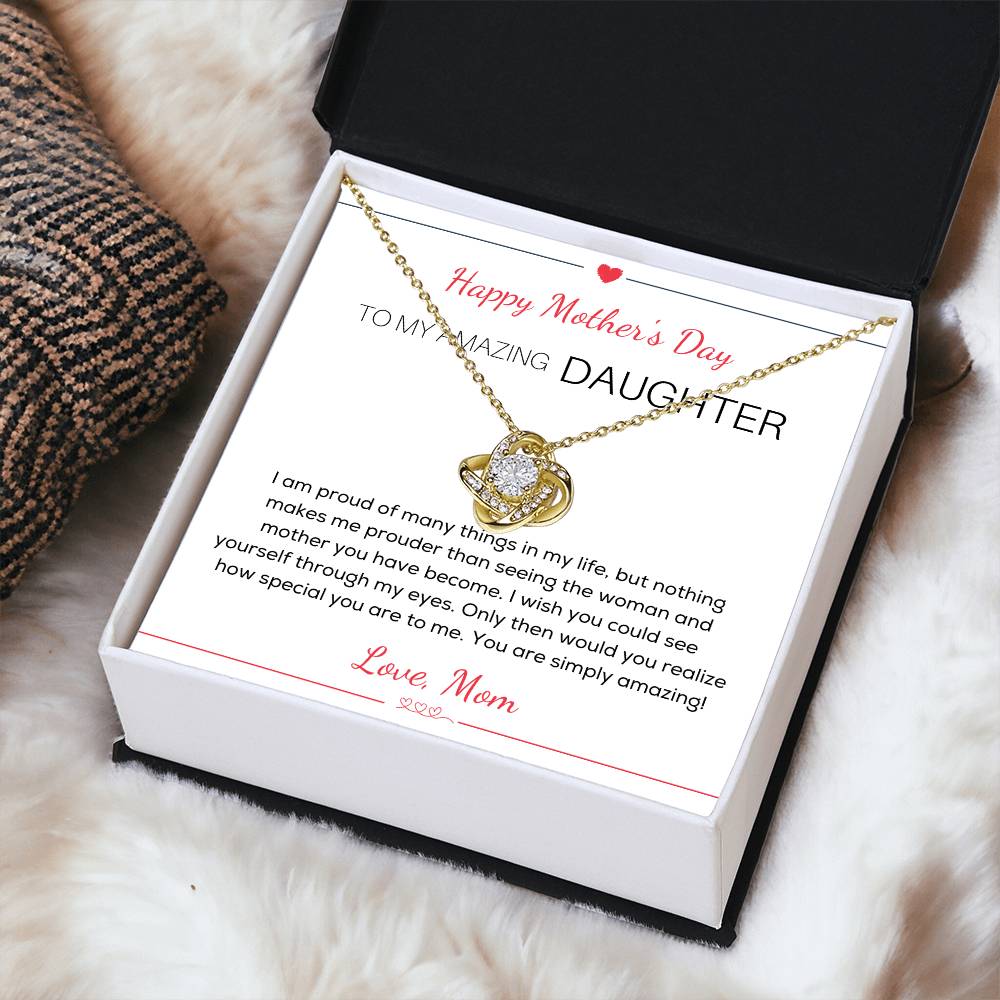 Almost Sold Out To My Daughter - Happy Mother's Day Love Knot Necklace