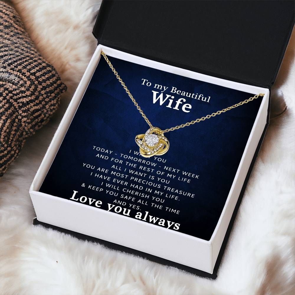 Love You  Love Knot Necklace