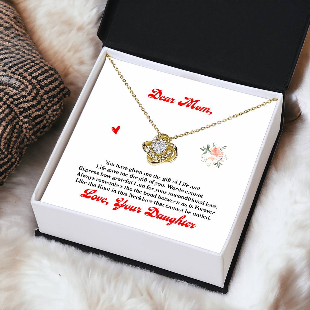 Gift For Mom - Love Knot Necklace 1 Love Knot Necklace