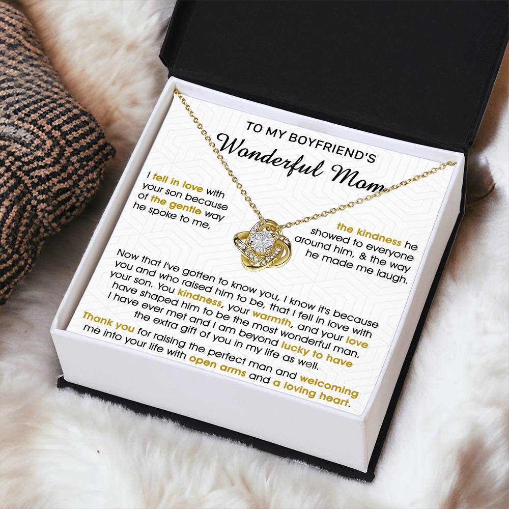 Gift For Boyfriend's Mom Gentle Way Gotten Know Love Knot Necklace Love Knot Necklace
