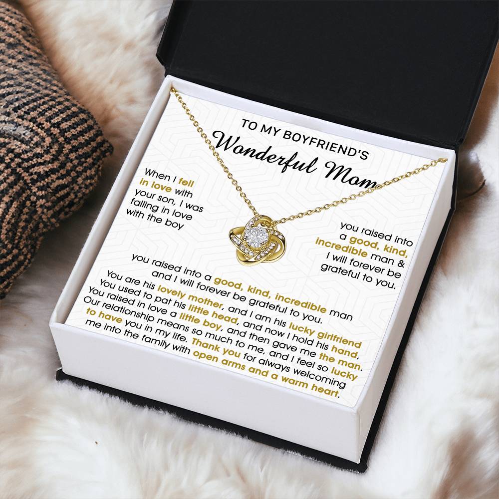 Gift For Boyfriend's Mom - Lovely Mother - Love Knot Love Knot Necklace
