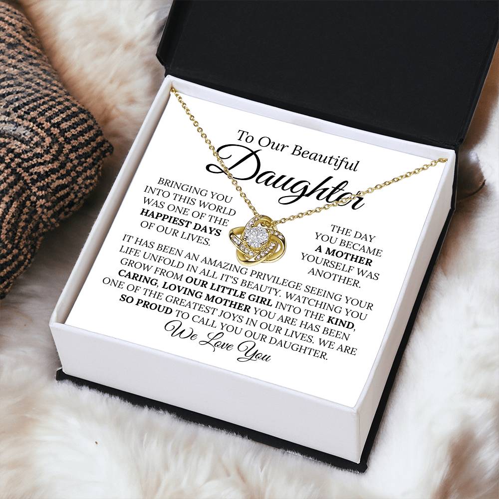 Heartfelt Mother's Day Gift For Daughter v1 - Love Knot Necklace