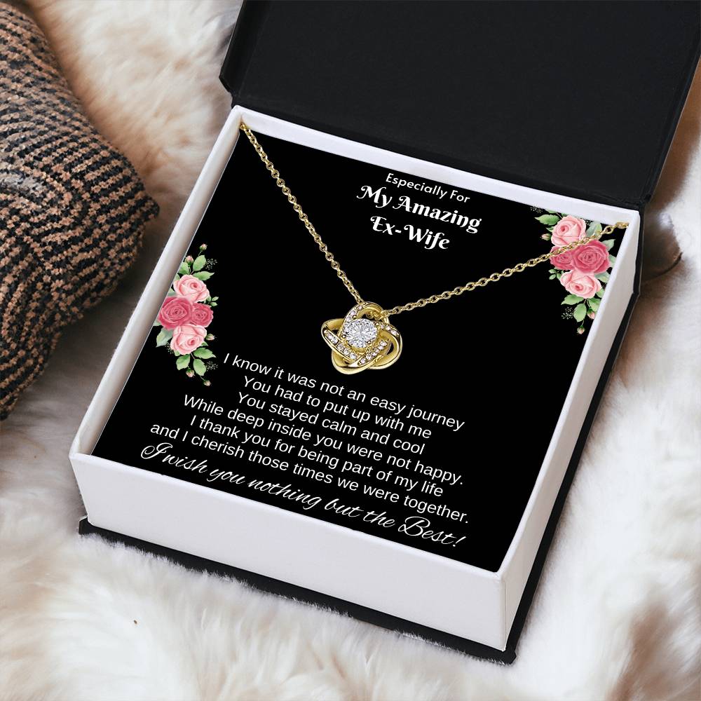 The  Ex-Wife Divorced Departing Gift Former Wife For My Ex Birthday Mother's Day Breakup Gift Friendship P Love Knot Necklace