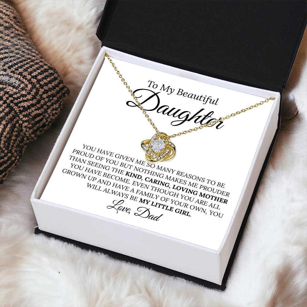 Heartfelt Mother's Day Gift For Daughter 2 Love Knot Necklace