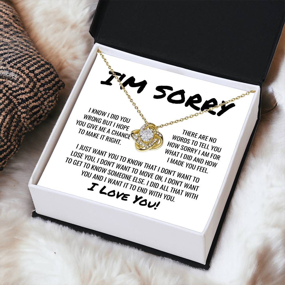 Sorry Apology 1 - Love Knot Necklace