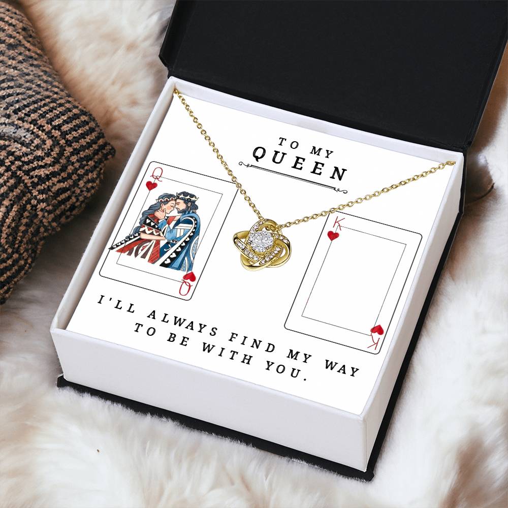 I'll Always Find My Way To Be With  Love Knot Necklace