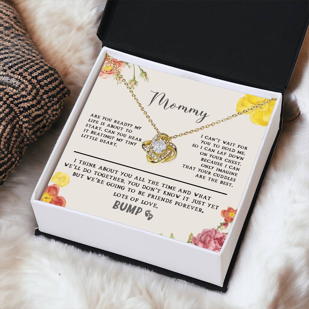 Mommy Are You Ready - Mother's Day Gift Love Knot Necklace