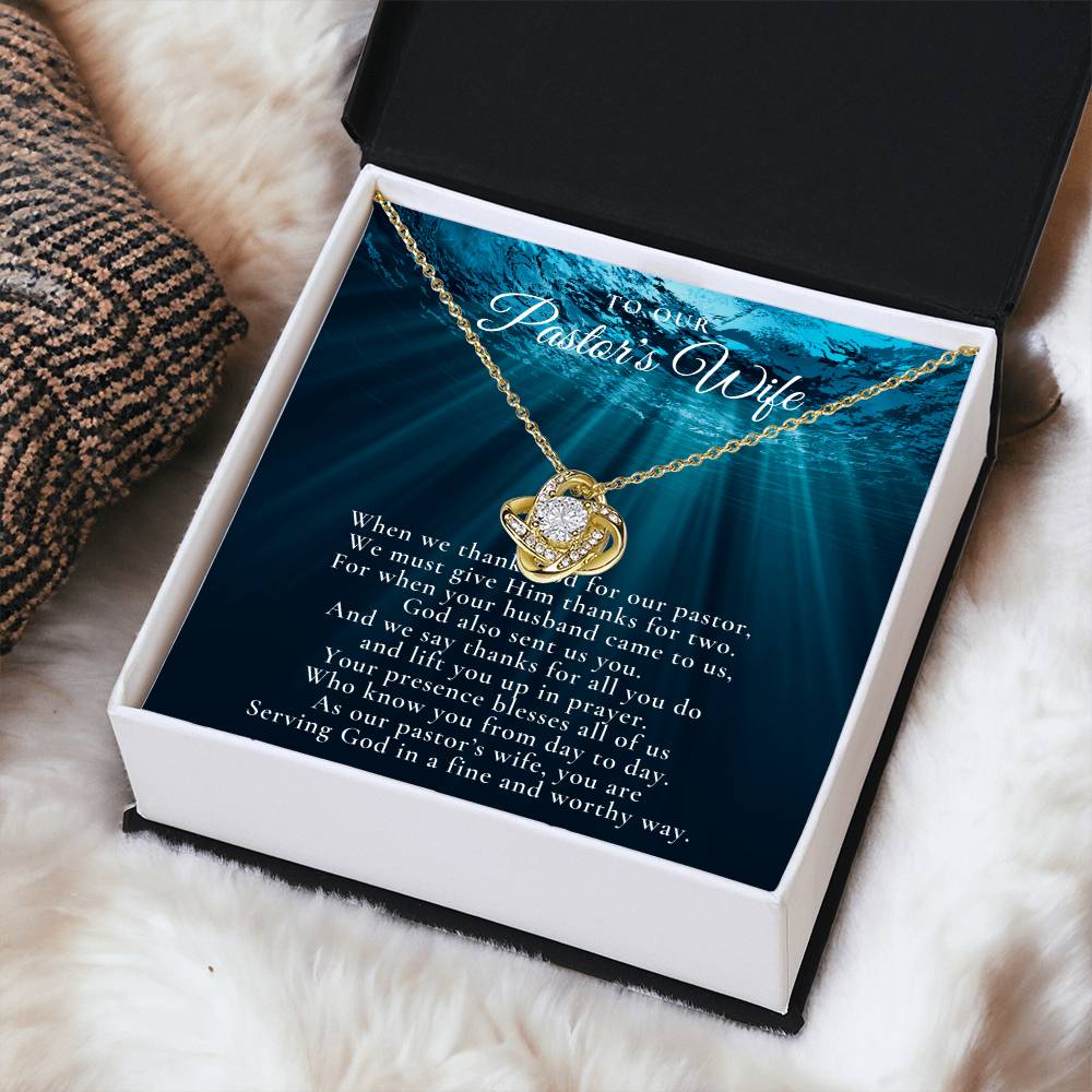 Pastors Wife Appreciation Gift Necklace Bible Study Gift Christmas Present For Pastors Wife Best Preacher Wife Gift Priest Wife Gift 1 Love Knot Necklace