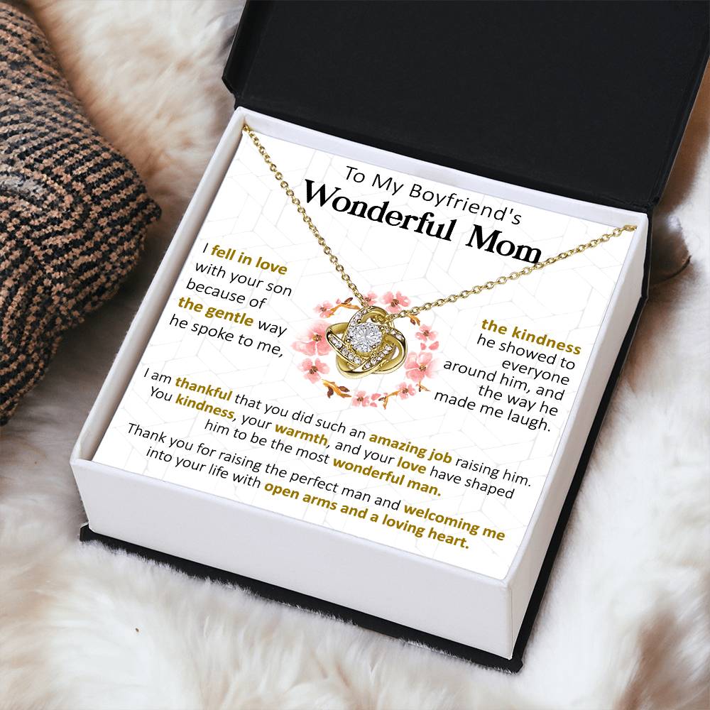 Gift For Boyfriend's Mom Gentle Way Kindness Warmth Love Knot Necklace Love Knot Necklace