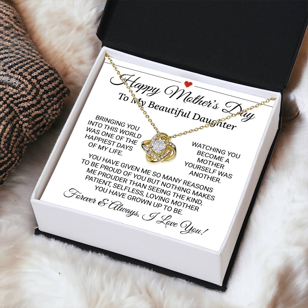 Mother's Day Gift For Daughter 2 Love Knot Necklace