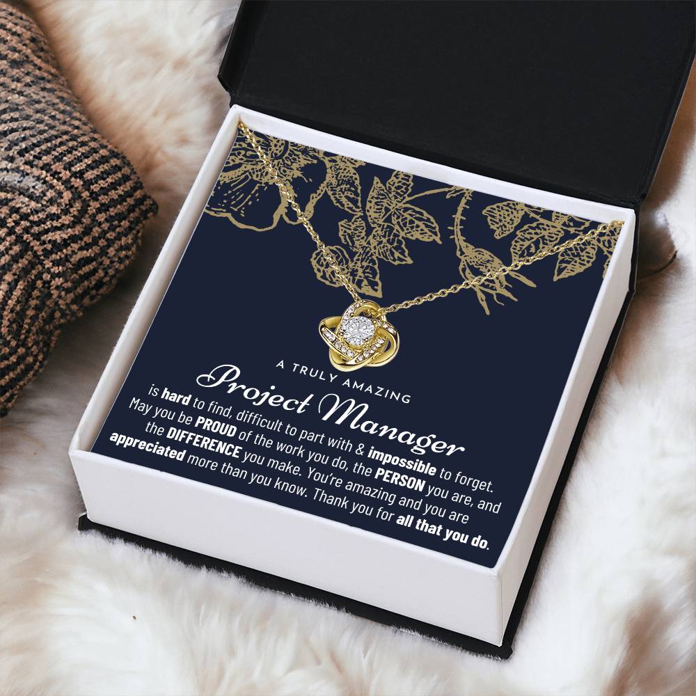 Gift For Project Manager Project Manager Gift Project Manager Appreciation Gift Love Knot Necklace