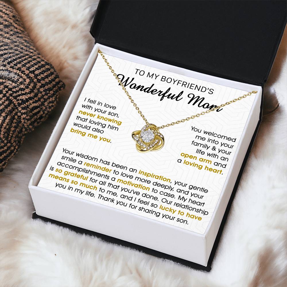 Gift For Boyfriend's Mom Bring Welcomed Your Wisdom Love Knot Necklace Love Knot Necklace