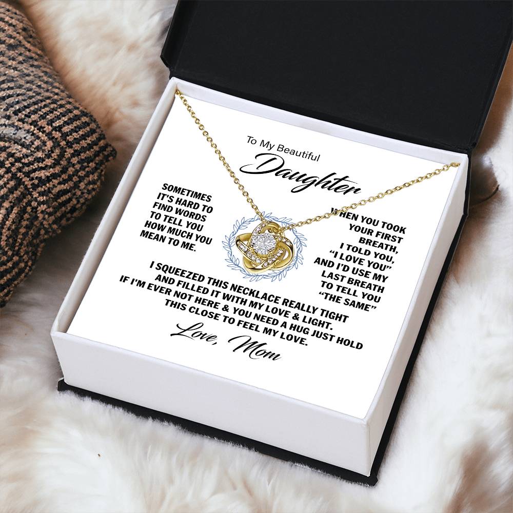 Love Knot Necklace For Daughter Love Knot Necklace