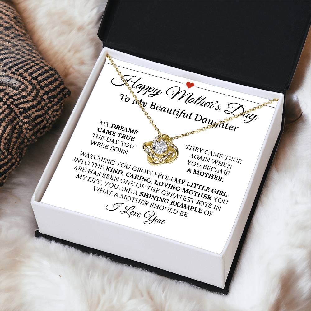 Heartfelt Mother's Day Gift For Daughter 4 Love Knot Necklace