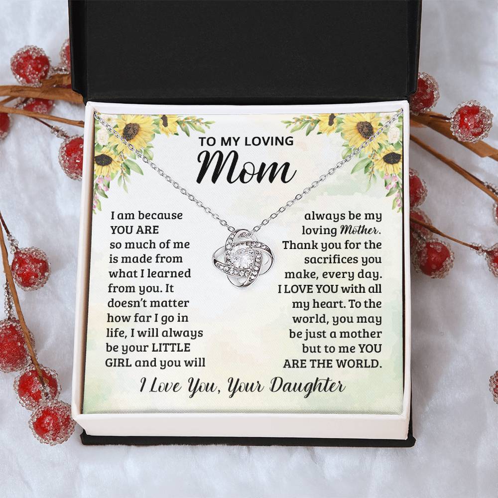 Mothers Day Gifts From Daughter - Love Knot Necklace Love Knot Necklace